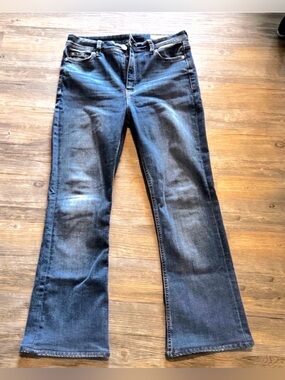 Marks & Spencer Slim Flare Jeans Regular Length Medium Indigo Size 6